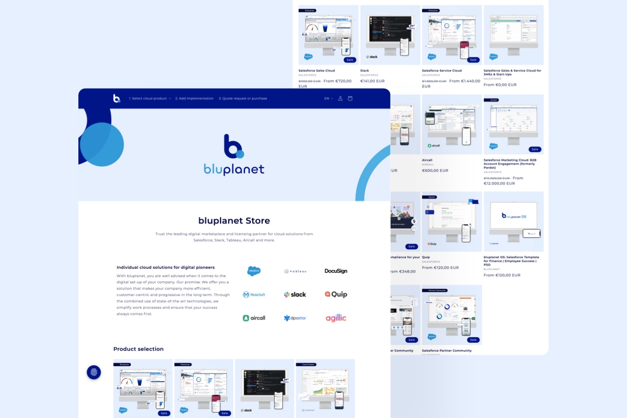 bluplanet.store - Purchase cloud licenses & services in only 3 clicks
